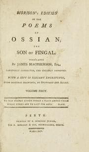 Tapa de Morison's edition of the Poems of Ossian