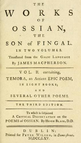 Tapa de Temora, an ancient epic poem