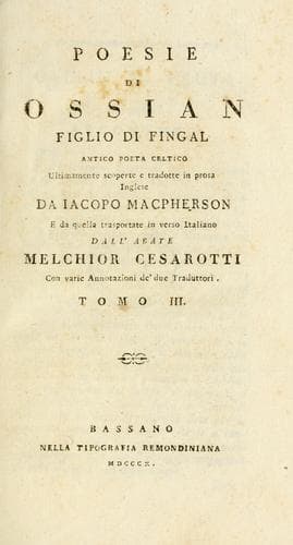 Tapa de Poesie di Ossian