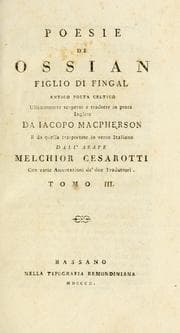 Tapa de Poesie di Ossian