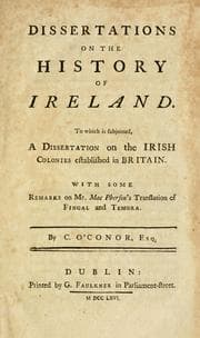 Tapa de Dissertations on the history of Ireland