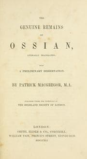 Tapa de The genuine remains of Ossian