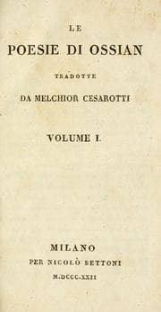 Tapa de Le poesie di Ossian