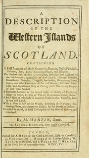 Tapa de A description of the Western Islands of Scotland