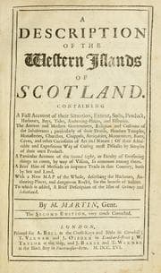 Tapa de A description of the western islands of Scotland