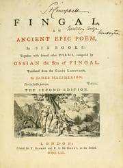 Tapa de Fingal, an ancient epic poem