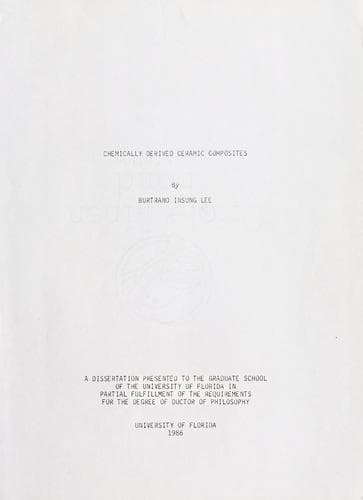 Tapa de Chemically derived ceramic composites