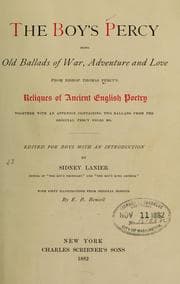 Tapa de The boy's Percy, being old ballads of war