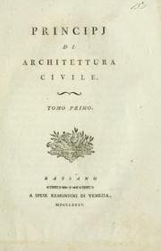 Tapa de Principj di architettura civile
