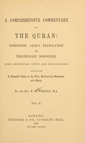 Tapa de A comprehensive commentary on the Qurán