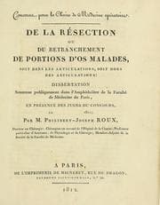 Tapa de De la résection, ou, Du retranchement de portions d'os malades