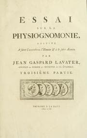 Tapa de Essai sur la physiognomonie