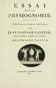 Tapa de Essai sur la physiognomonie