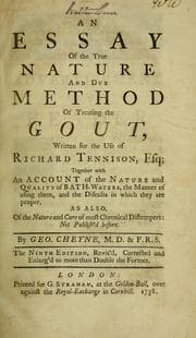 Tapa de An essay of the true nature and due method of treating the gout
