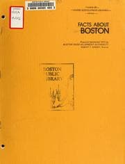 Tapa de Facts about Boston: Boston's development profile and potentials: state of the city as of fall, 1973
