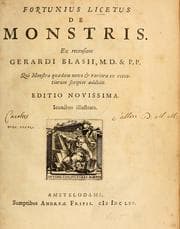 Tapa de Fortunius Licetus De monstris