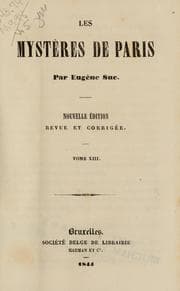 Tapa de Les mystères de Paris