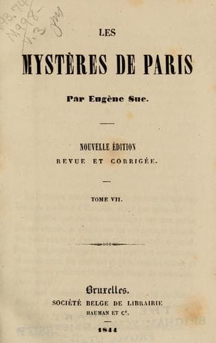 Tapa de Les mystères de Paris