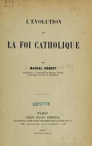 Tapa de L'évolution de la foi Catholique