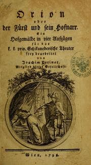 Tapa de Orion, oder, Der Fürst und sein Hofnarr
