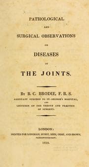 Tapa de Pathological and surgical observations on diseases of the joints