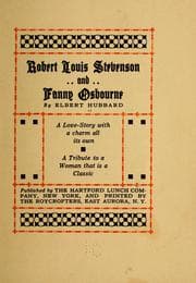 Tapa de Robert Louis Stevenson and Fanny Osbourne
