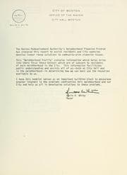 Tapa de Roslindale district profile and proposed [date] neighborhood improvement program