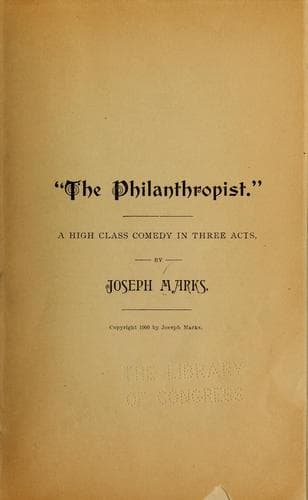Tapa de "The philanthropist"