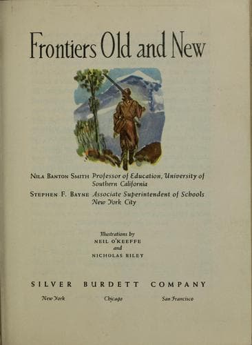 Tapa de Frontiers old and new