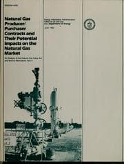 Tapa de Natural gas producer/purchaser contracts and their potential impacts on the natural gas market
