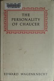 Tapa de The personality of Chaucer