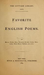 Tapa de Favorite English poems