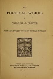 Tapa de The poetical works of Adelaide A. Procter