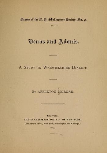 Tapa de Venus and Adonis