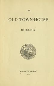 Tapa de The Old Town-House of Boston