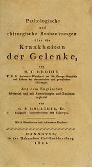 Tapa de Pathologische und chirurgische Beobachtungen über die Krankheiten der Gelenke