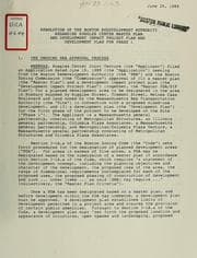 Tapa de Resolution of the Boston redevelopment authority regarding ruggles center master plan and development impact project plan and development plan for phase 1.