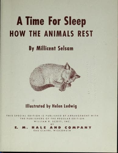 Tapa de A time for sleep ; how the animals rest