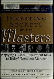 Tapa de Investing secrets of the masters