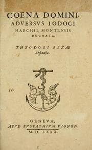 Tapa de De coena domini adversvs Iodici Harchii Montensis dogmata