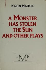 Tapa de A monster has stolen the sun, and other plays