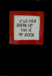 Tapa de If we ever break up, this is my book