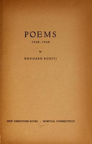 Tapa de Poems, 1928-1948