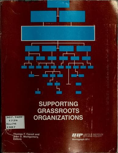 Tapa de Supporting grassroots organizations