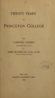 Tapa de Twenty years of Princeton college