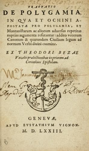 Tapa de Tractatio de polygamia in qva et Ochini apostatae pro polygamia