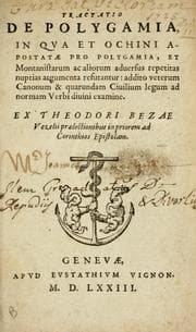 Tapa de Tractatio de polygamia in qva et Ochini apostatae pro polygamia