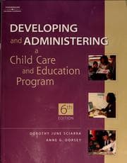 Tapa de Developing and administering a child care and education program