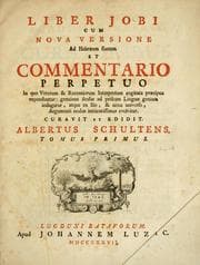 Tapa de Liber Jobi cum nova versione ad hebr©Œum fontem et commentario perpetuo in quo veterum & recentiorum interpretum cogitata pr©Œcipua expenduntur ...