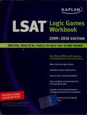 Tapa de Kaplan LSAT logic games workbook